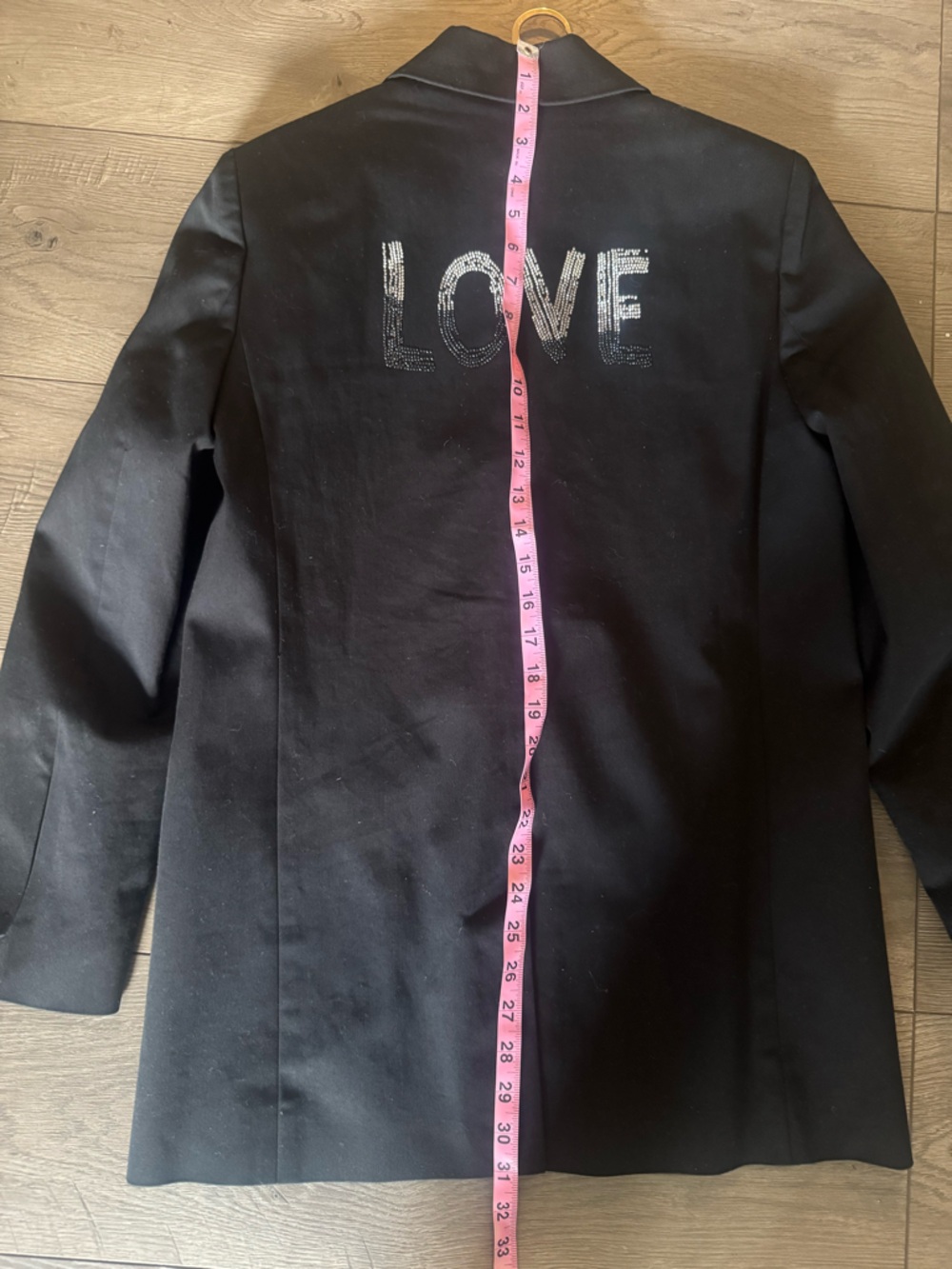 Zadig & Voltaire Black Blazer with Black LOVE Embroidery - Picture 5 of 15